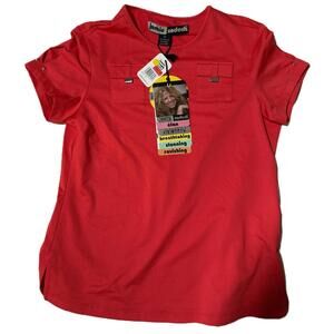 Jamie Sadock Red Short Sleeve Golf Shirt Women's XS  SPF 50 NEW NWT!